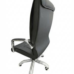CII03B black leather executive chair rear angle