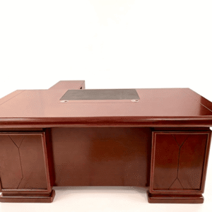 Mahogany veneer executive office table front view