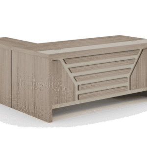 Grey oak and khaki executive table