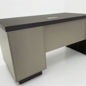 Dark oak office study desk alternate view